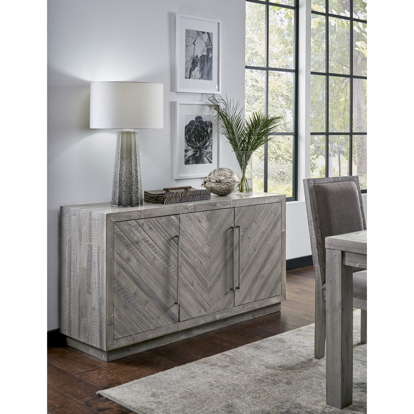 Modus Alexandra Solid Wood Three Door Sideboard in Rustic LatteMain Image