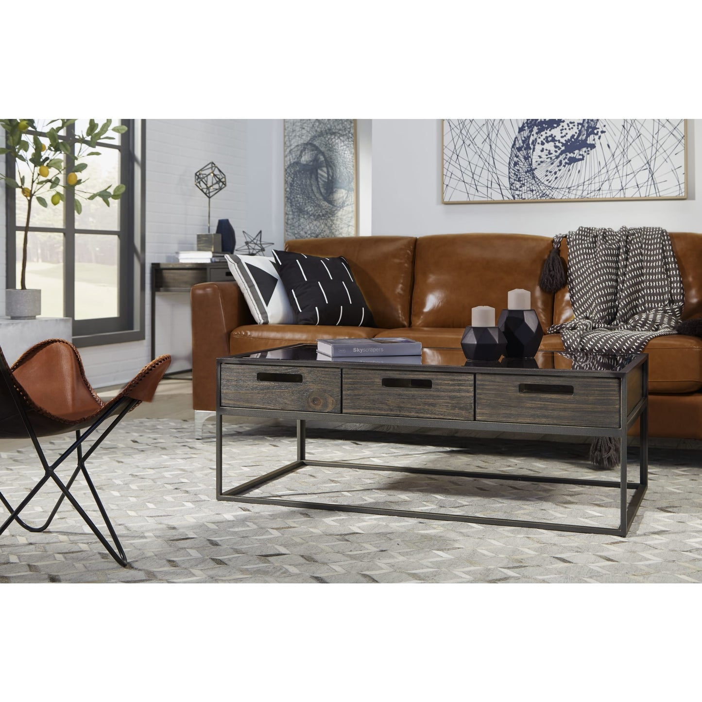 Modus Bradley Three-Drawer Coffee Table in Double FudgeImage 2