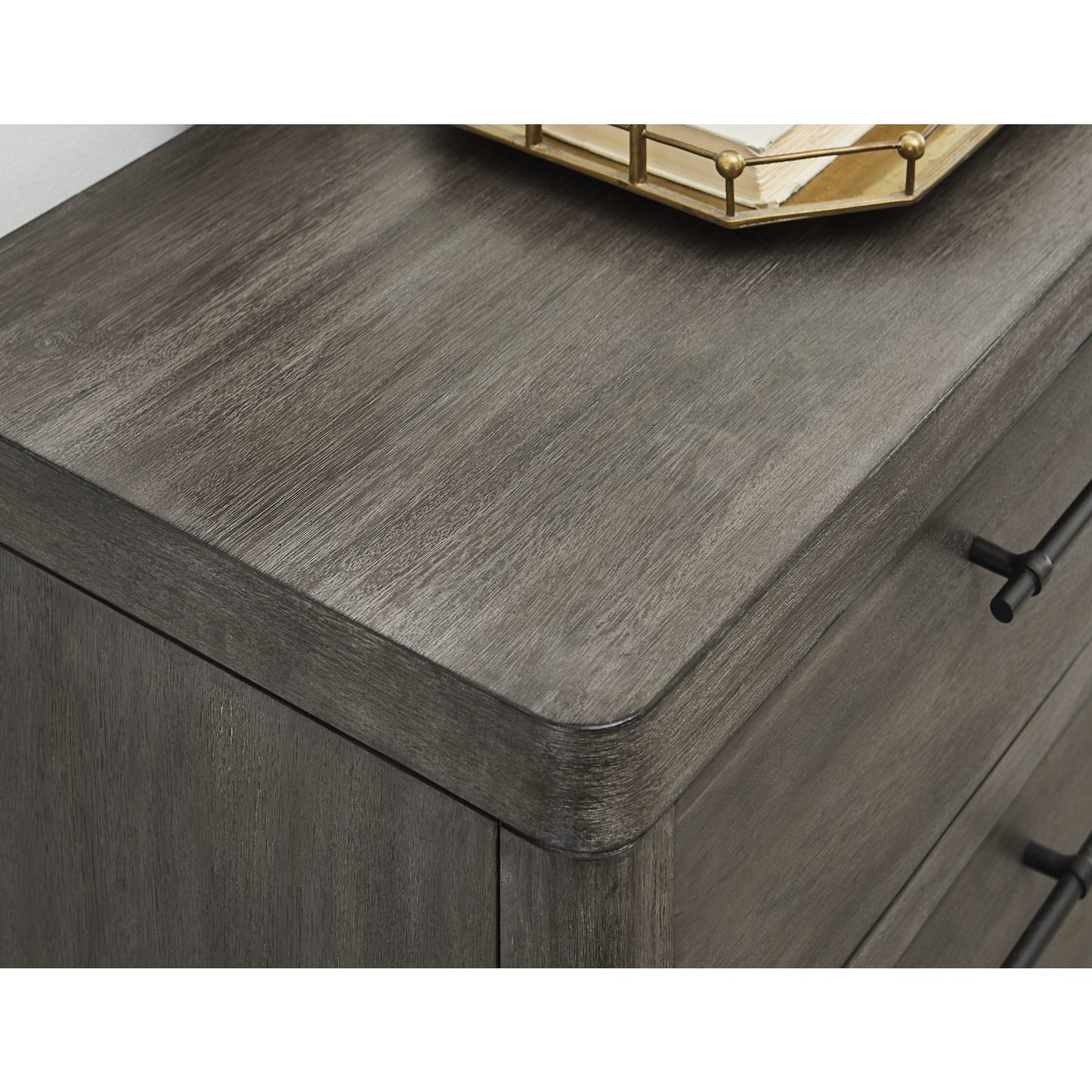 Modus Cicero Three-Drawer Nightstand in Slate GreyImage 2