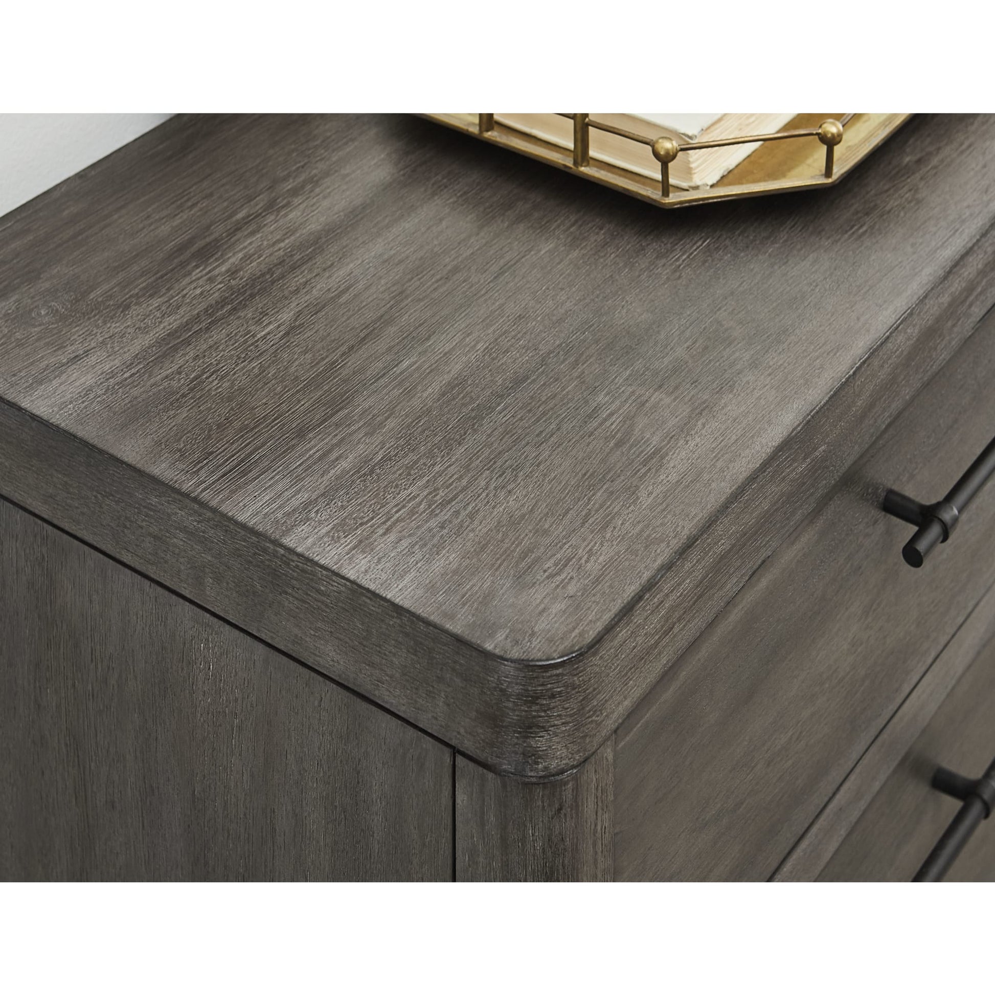 Modus Cicero Three-Drawer Nightstand in Slate GreyImage 2