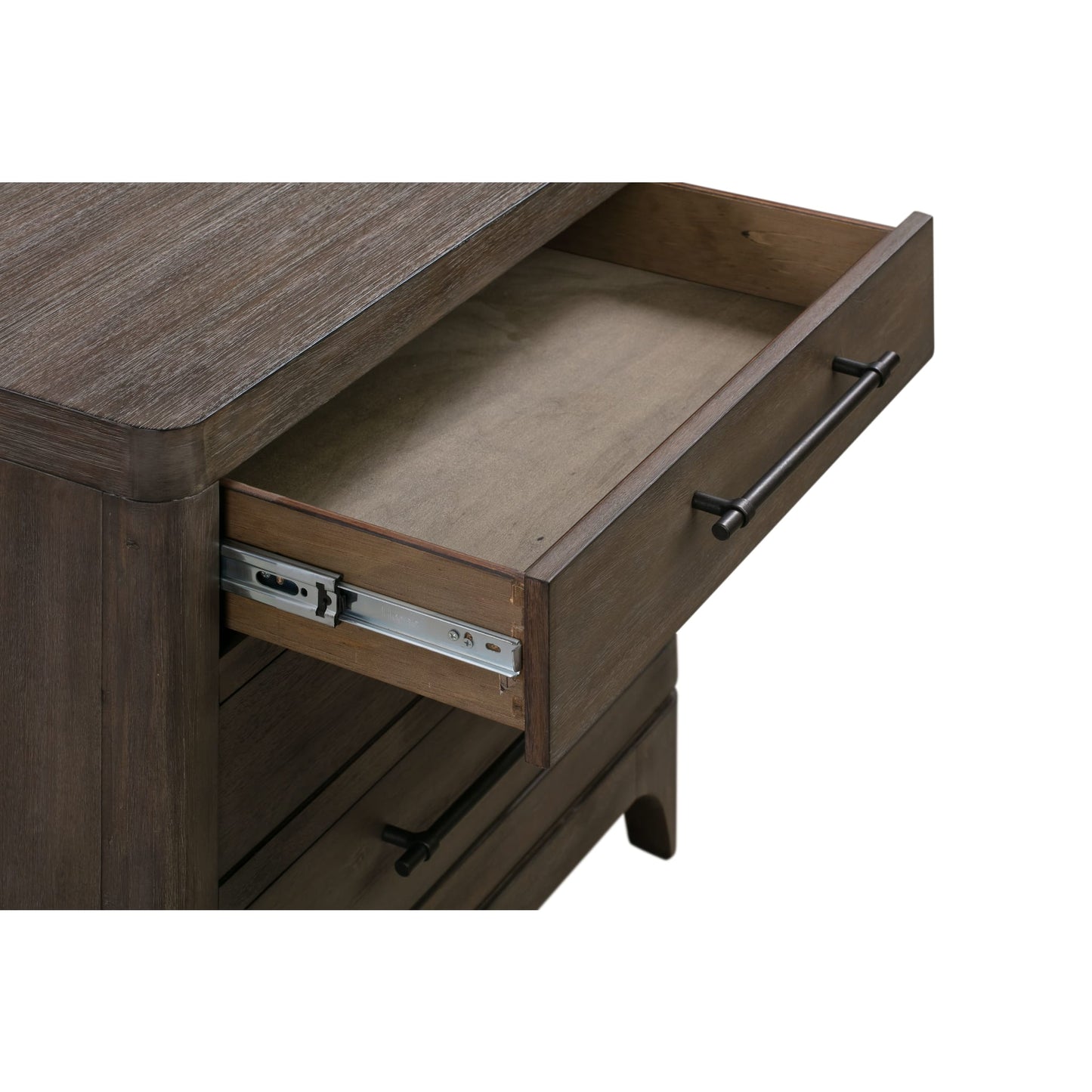 Modus Cicero Three-Drawer Nightstand in Slate GreyImage 3