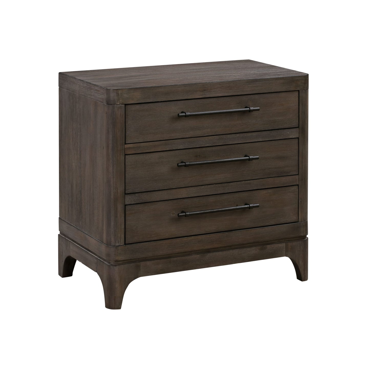 Modus Cicero Three-Drawer Nightstand in Slate GreyImage 4