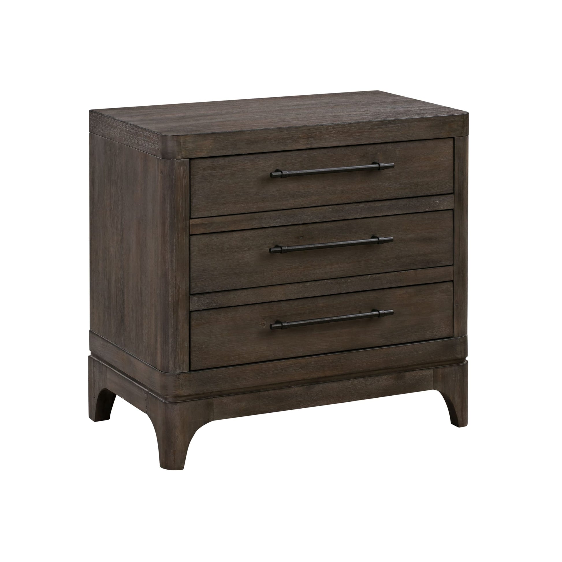 Modus Cicero Three-Drawer Nightstand in Slate GreyImage 4