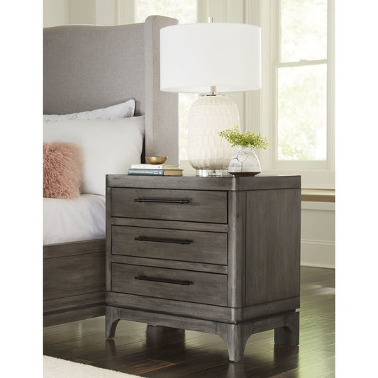 Modus Cicero Three-Drawer Nightstand in Slate GreyMain Image