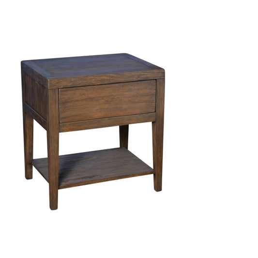 Modus Corinth One Drawer One Shelf Solid Wood Nightstand in River Wash Main Image