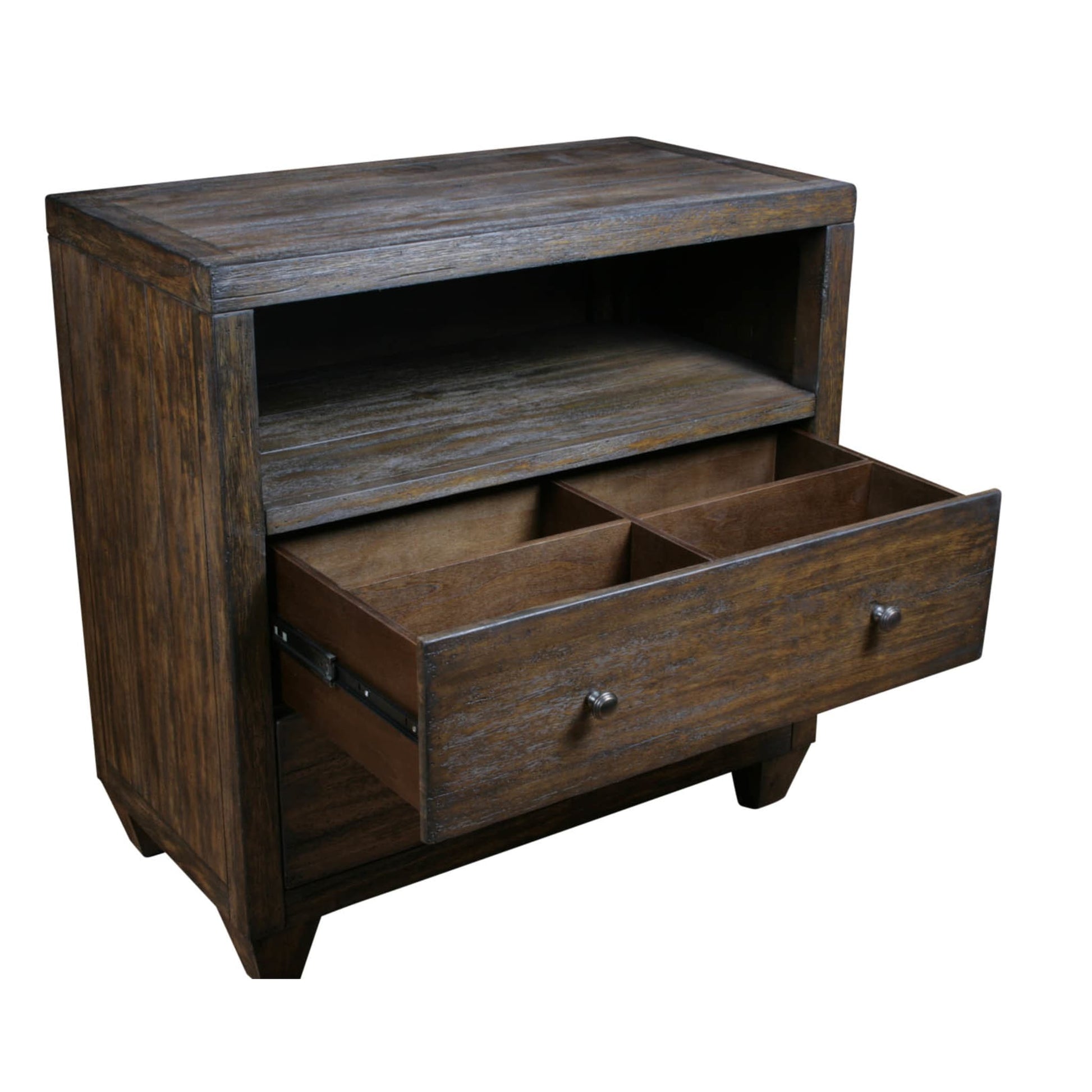Modus Corinth Two Drawer Solid Wood Media Chest in River Wash Image 1