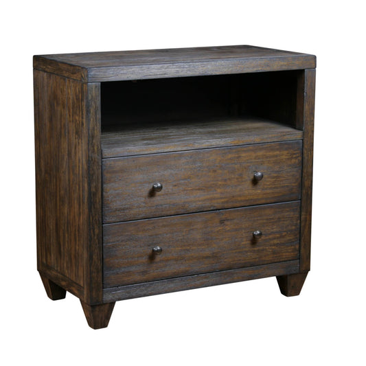Modus Corinth Two Drawer Solid Wood Media Chest in River Wash Main Image