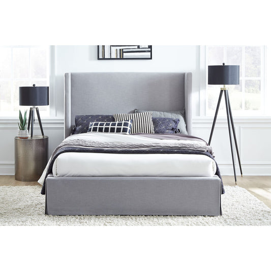 Modus Cresta Skirted Footboard Storage Panel Bed in FogMain Image