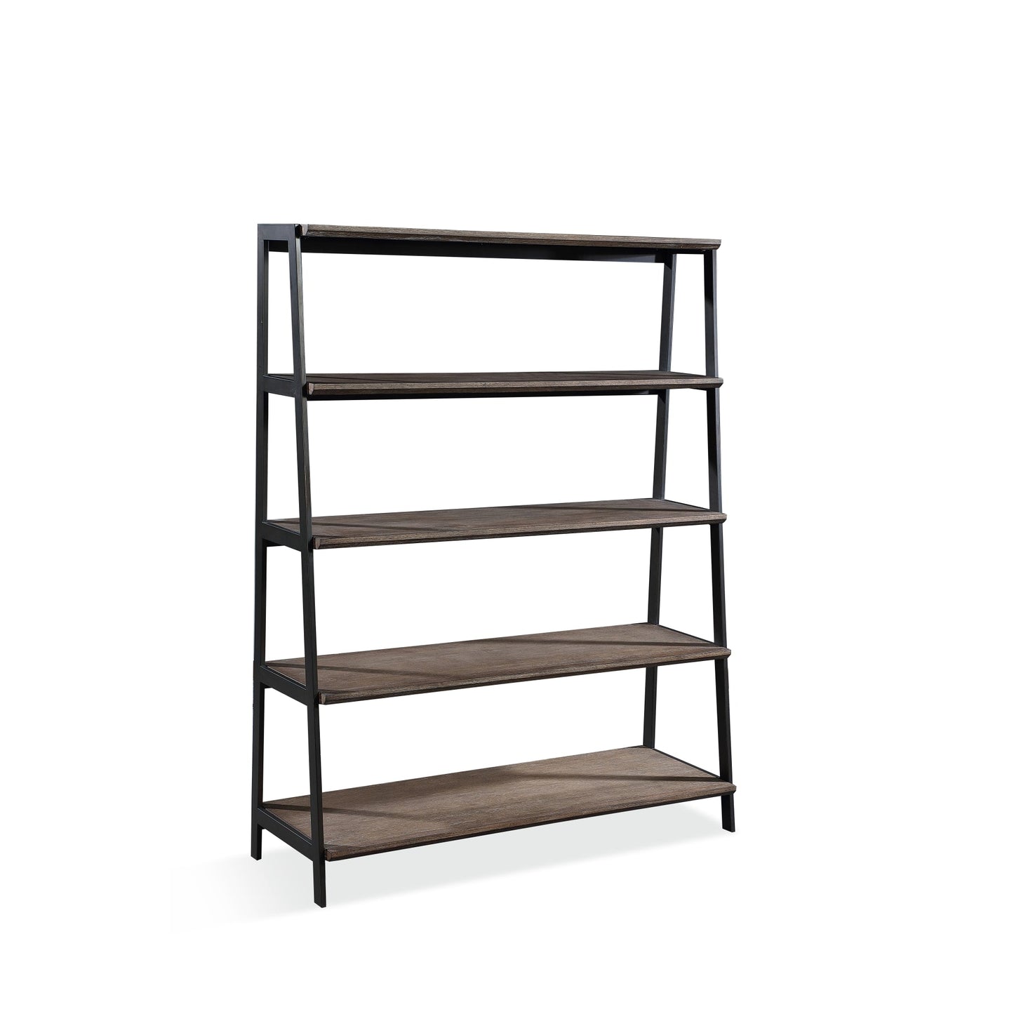 Modus Finch Wood and Metal Etagere Bookcase in Buckwheat and Antique BronzeImage 5