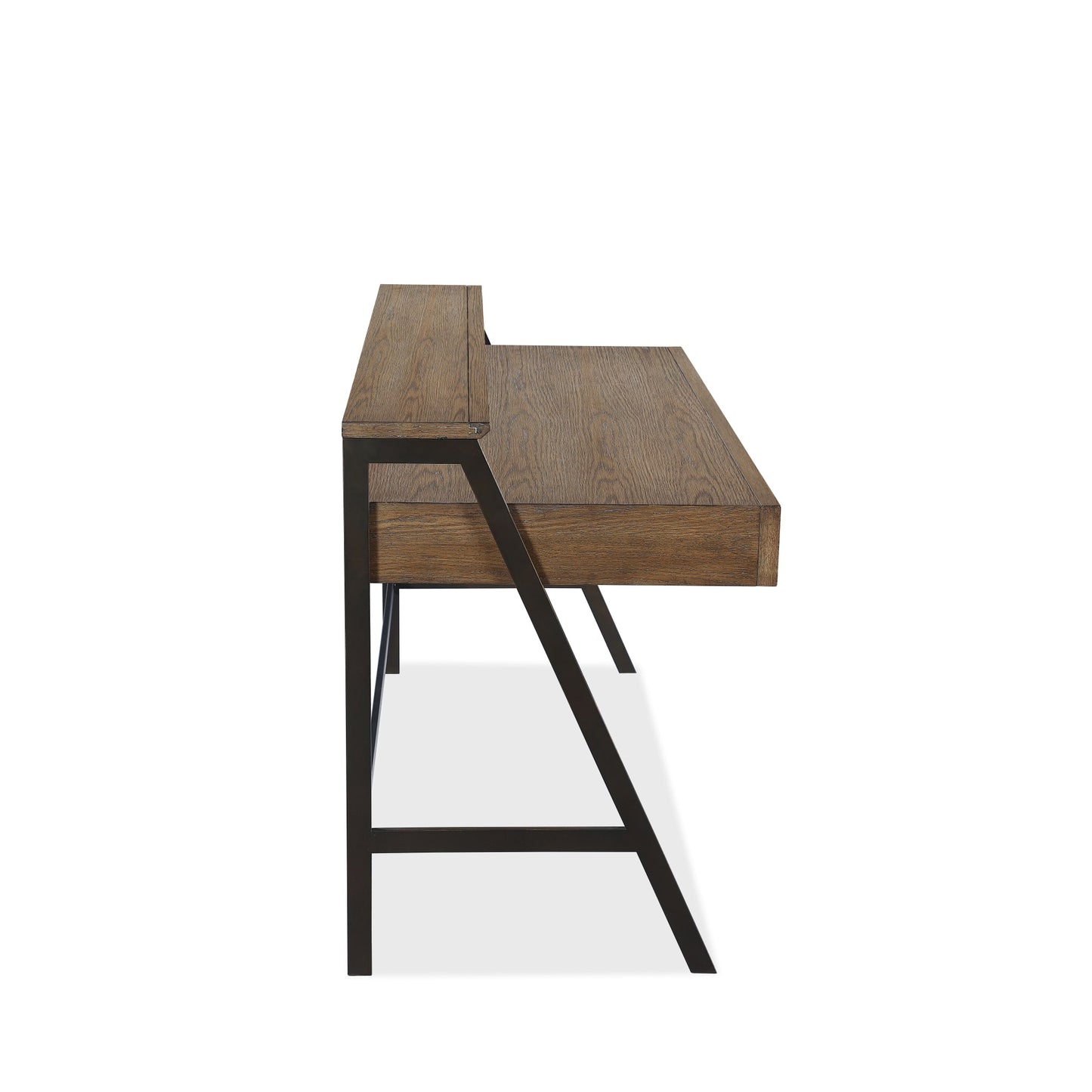 Modus Finch Wood and Metal Secretary Desk in Buckwheat and Antique BronzeImage 4