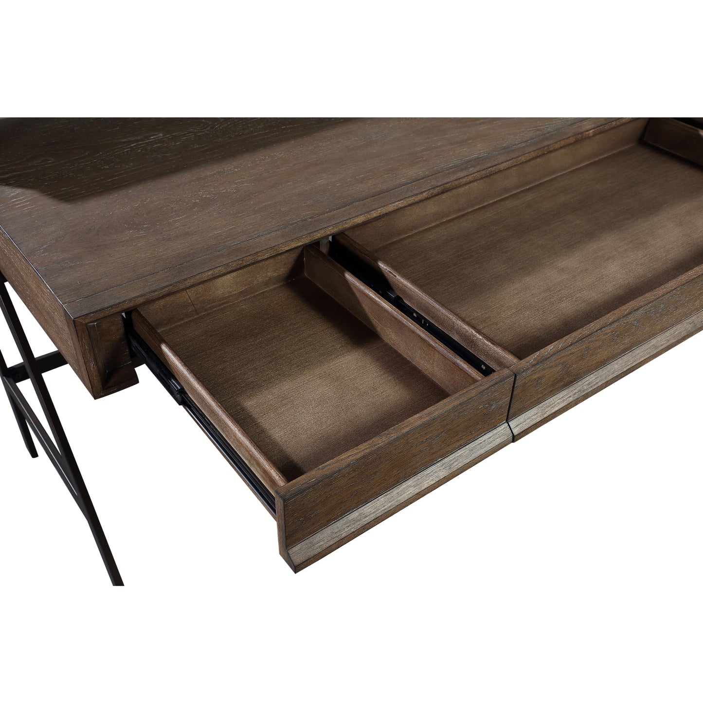 Modus Finch Wood and Metal Secretary Desk in Buckwheat and Antique BronzeImage 6