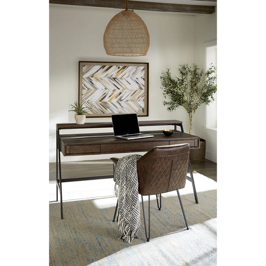 Modus Finch Wood and Metal Secretary Desk in Buckwheat and Antique BronzeMain Image