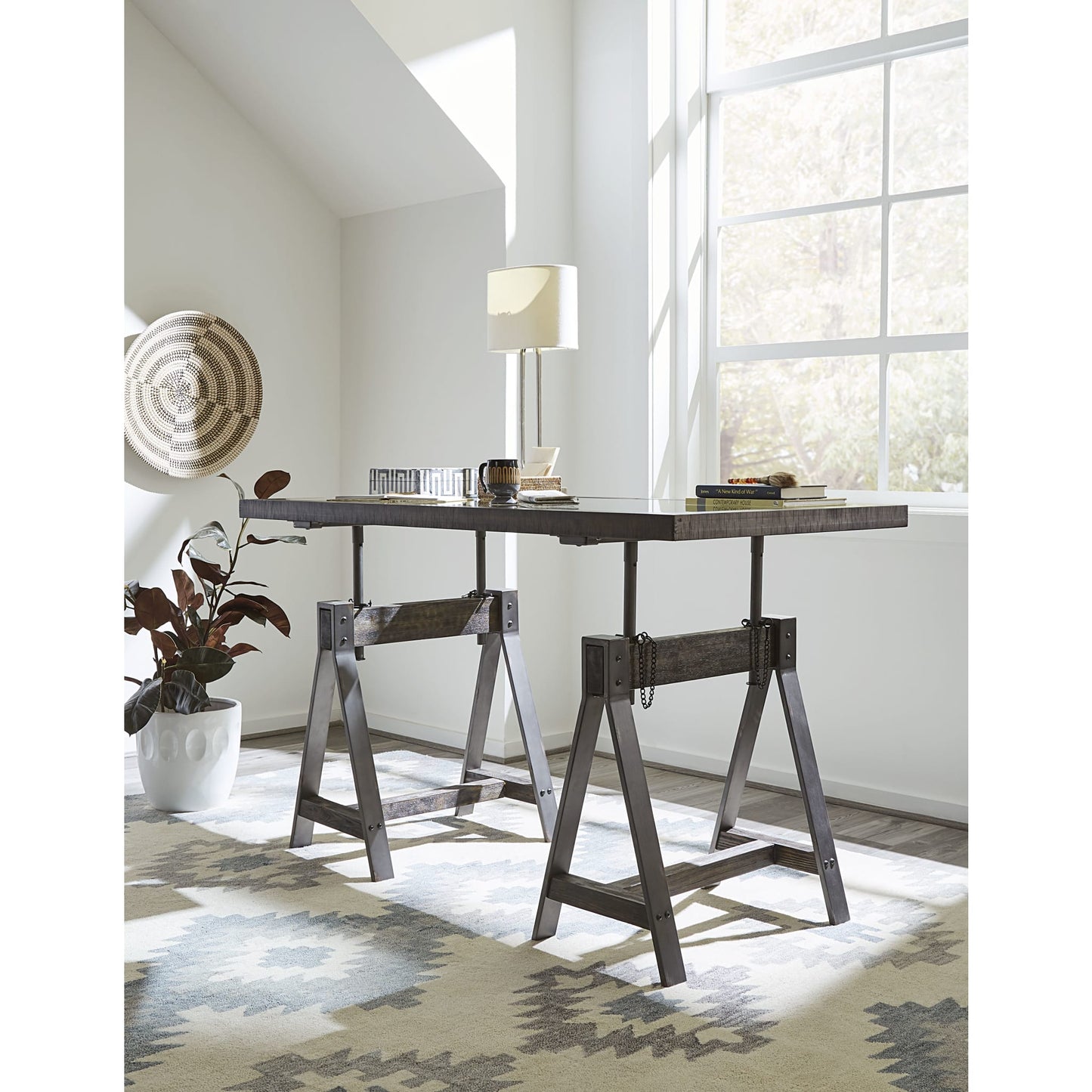 Modus Medici Adjustable Desk in Charcoal BrownImage 1