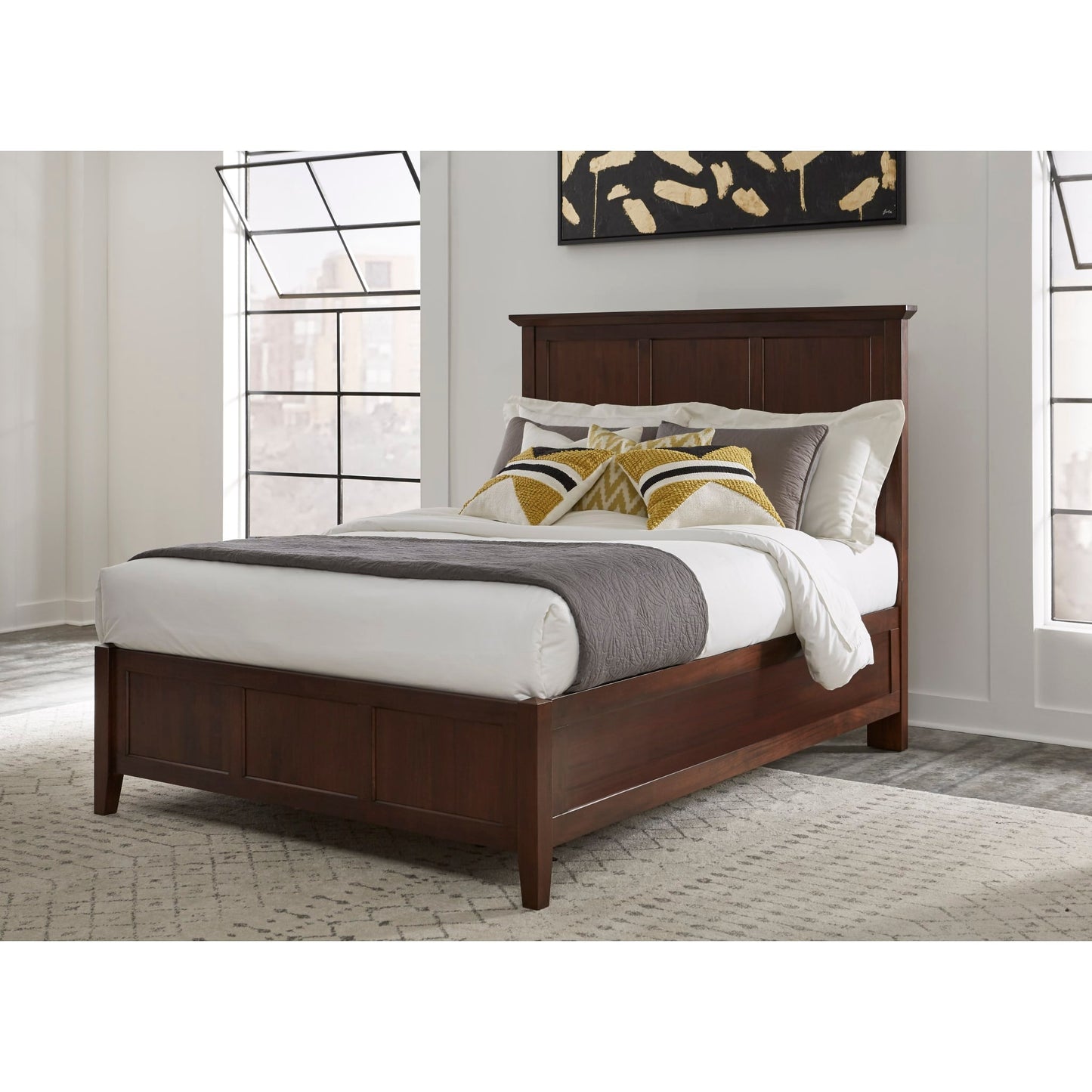 Modus Paragon Wood Panel Bed in TruffleMain Image
