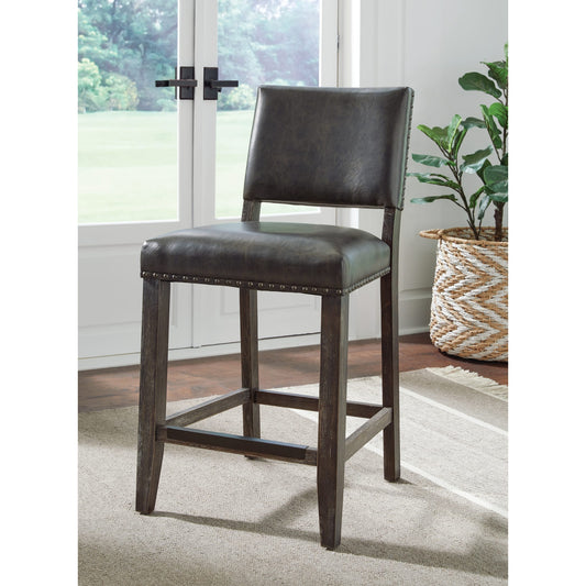 Modus Rousseau Upholstered Counter Stool in Vintage Brown and Deep AlmondMain Image