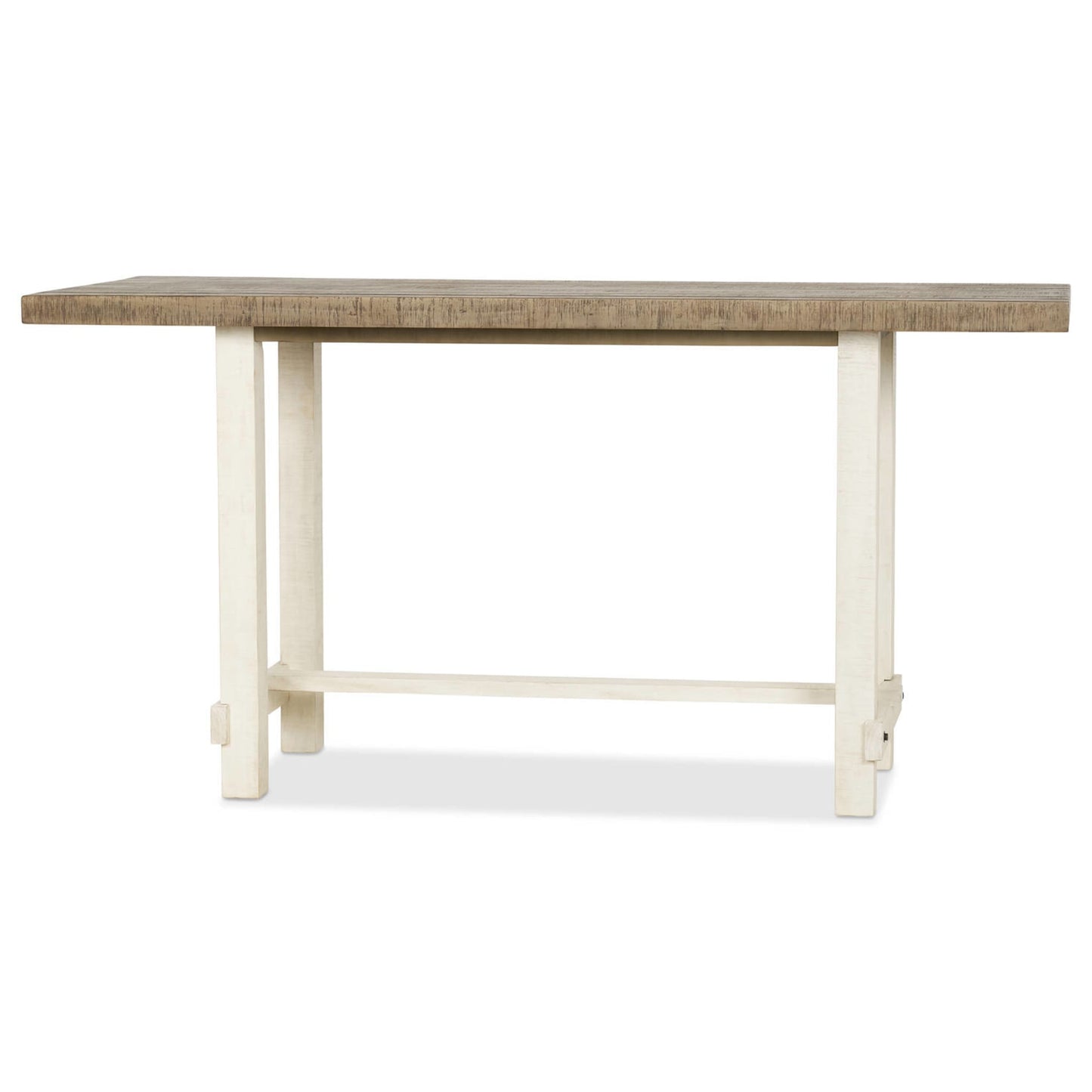 Modus Rutherford Rectangular Wooden Counter Table in Drift and Antique WhiteImage 1