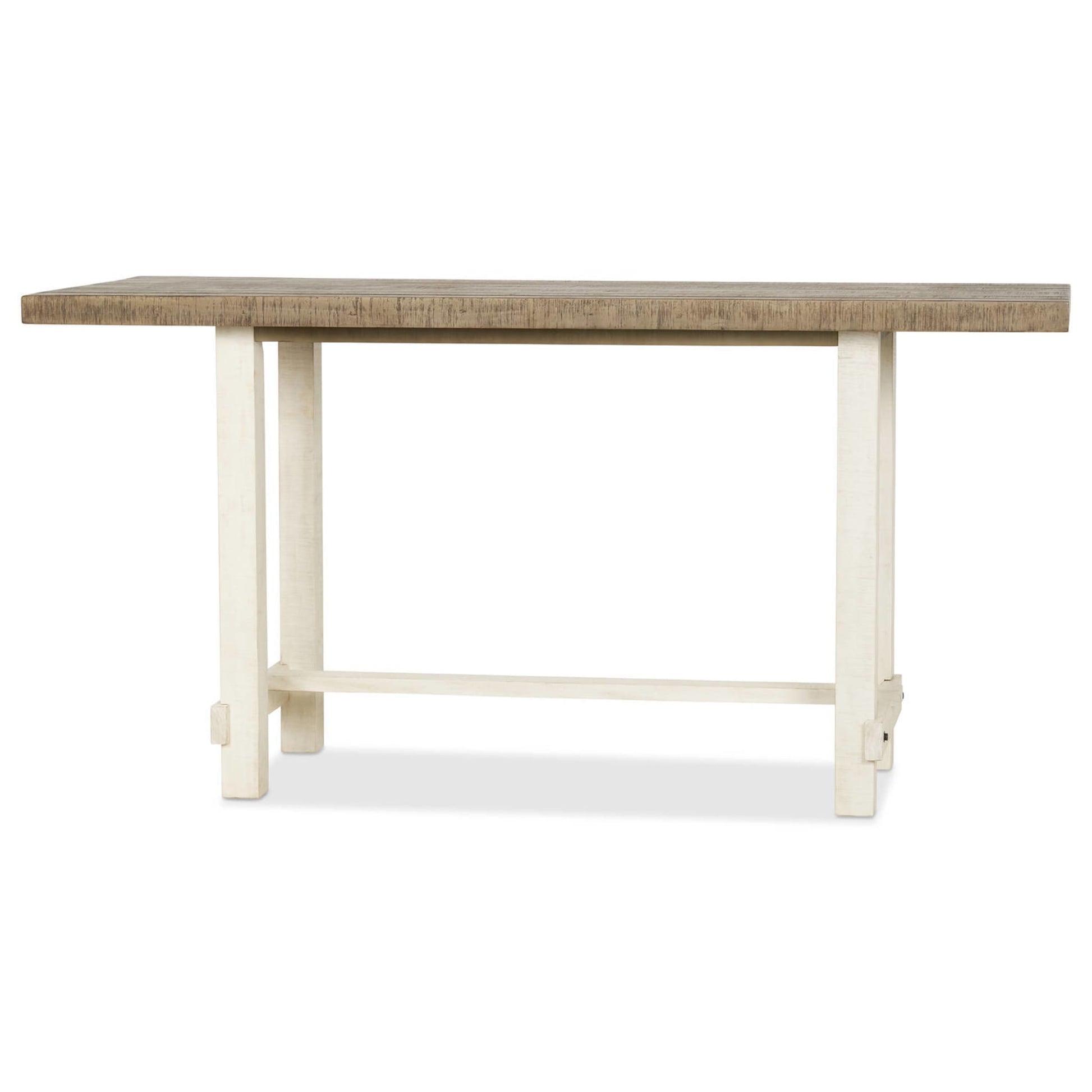 Modus Rutherford Rectangular Wooden Counter Table in Drift and Antique WhiteImage 1