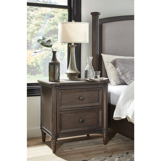 Modus Sophie USB Charging Two Drawer Nightstand in Dark RoastMain Image