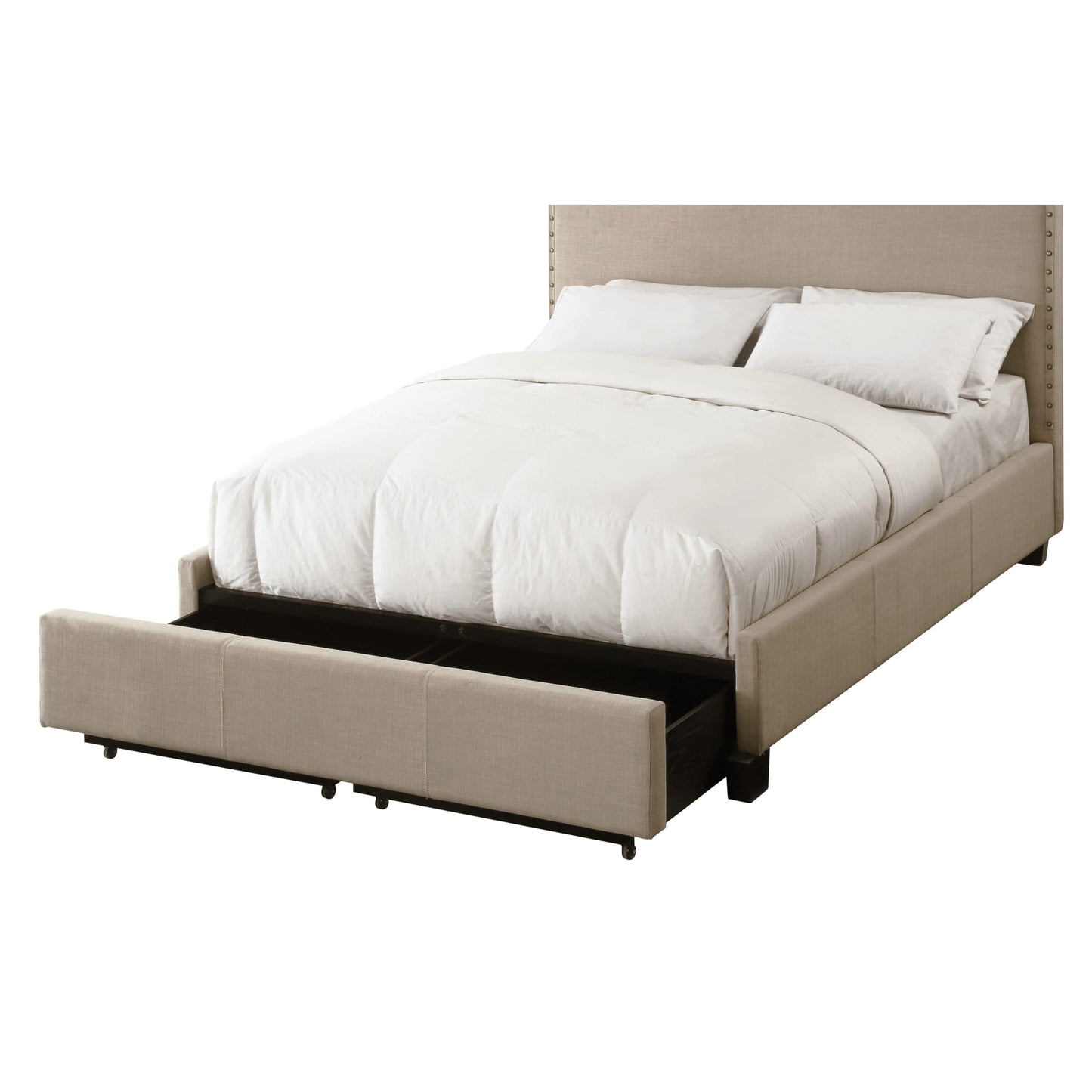 Modus Tavel Nailhead Footboard Storage Bed in Toast LinenImage 5
