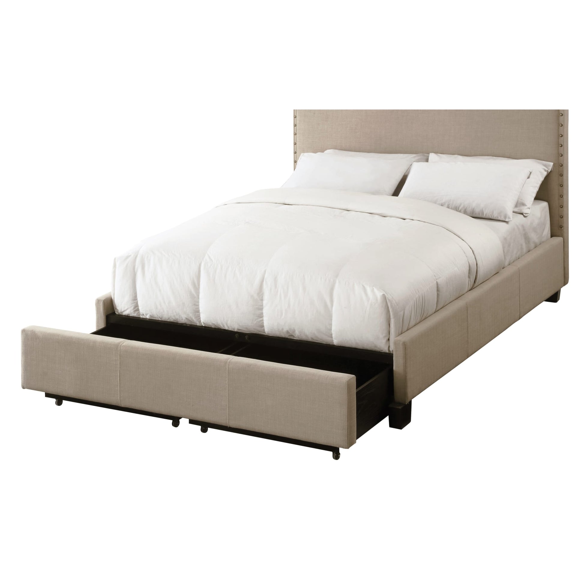 Modus Tavel Nailhead Footboard Storage Bed in Toast LinenImage 5