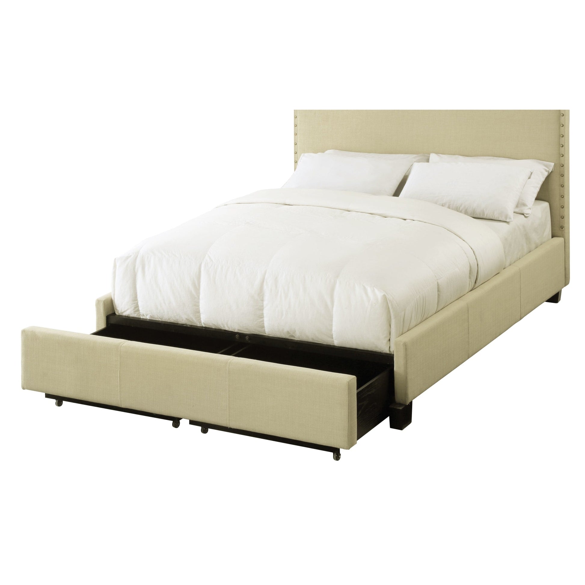 Modus Tavel Nailhead Footboard Storage Bed in TumbleweedImage 5