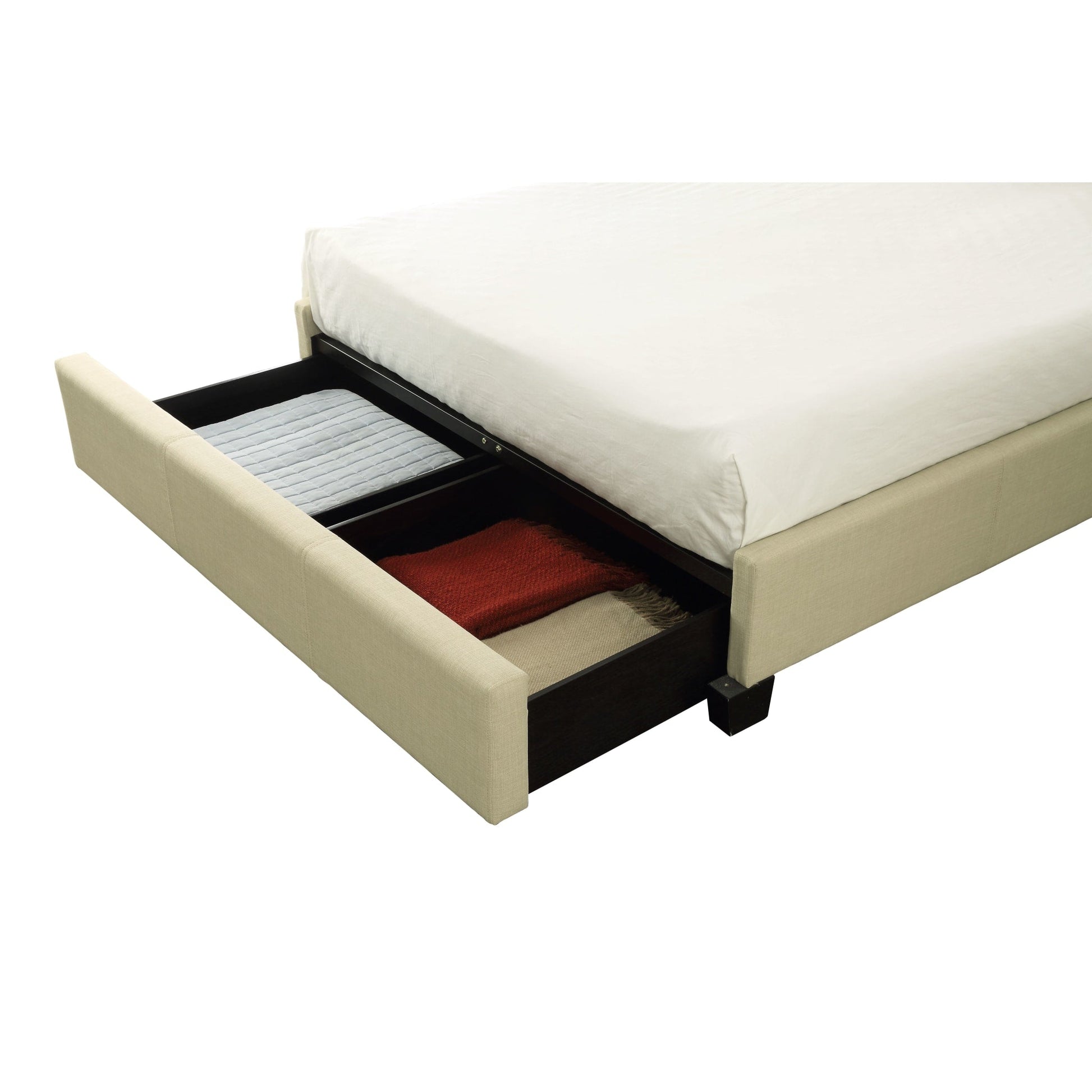 Modus Tavel Nailhead Footboard Storage Bed in TumbleweedImage 6