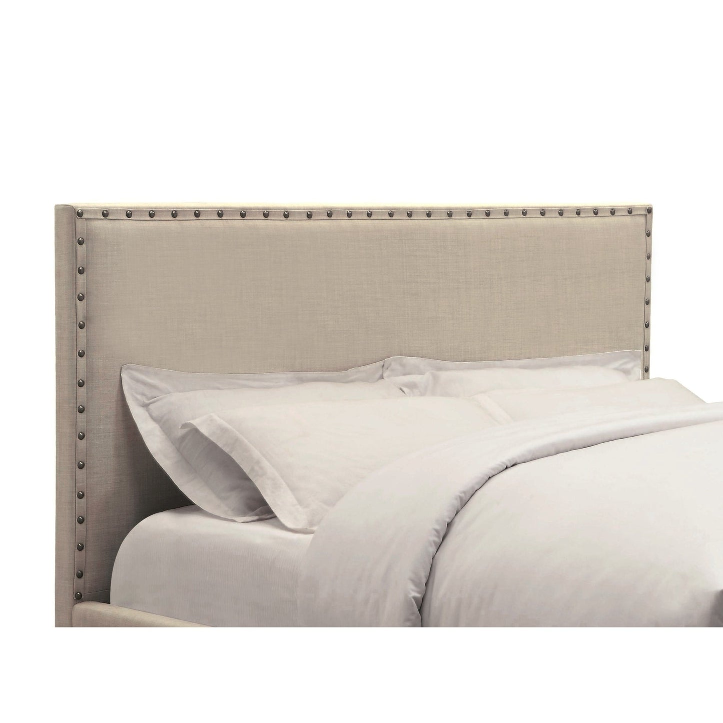 Modus Tavel Nailhead Upholstered Headboard in Toast LinenImage 2