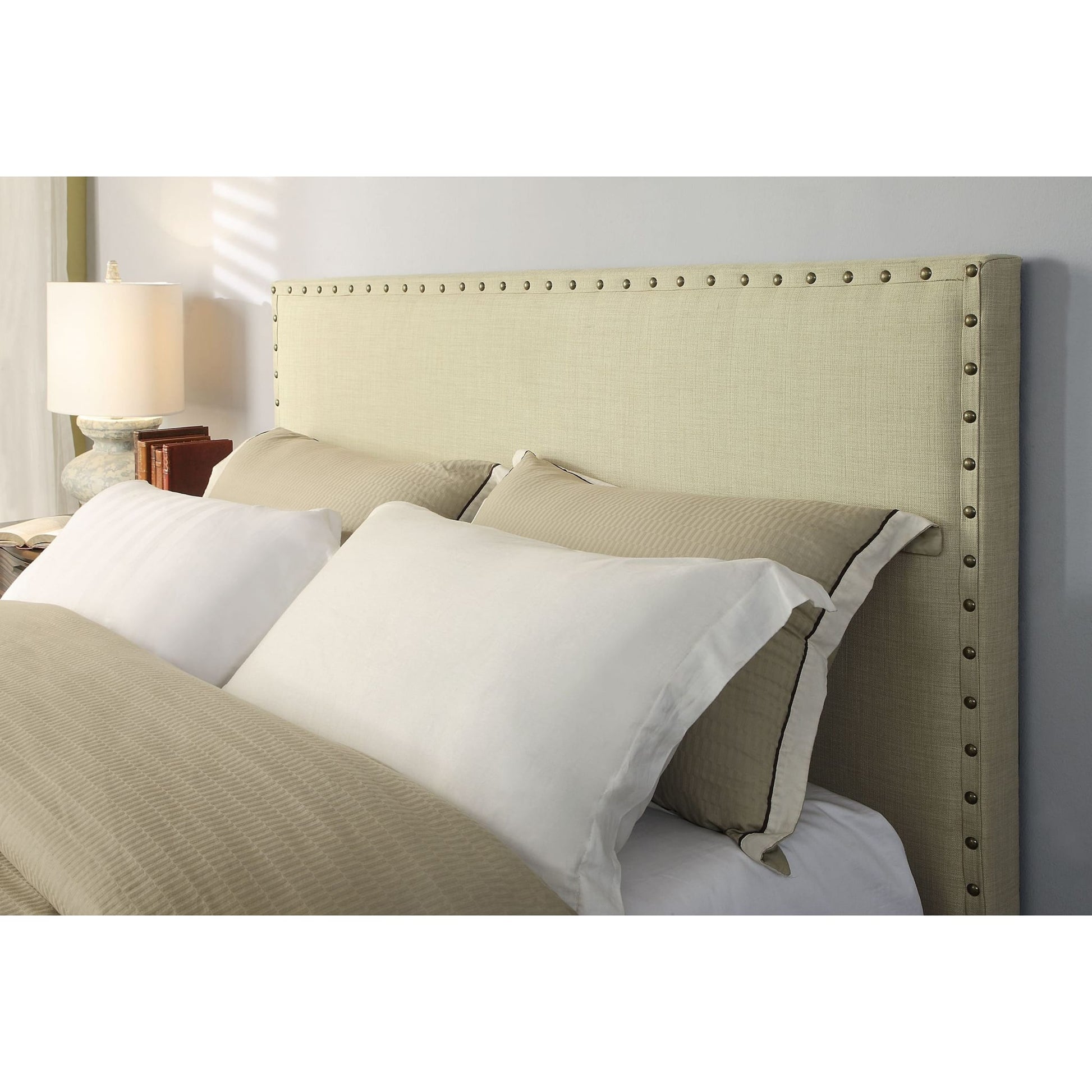 Modus Tavel Nailhead Upholstered Headboard in TumbleweedMain Image