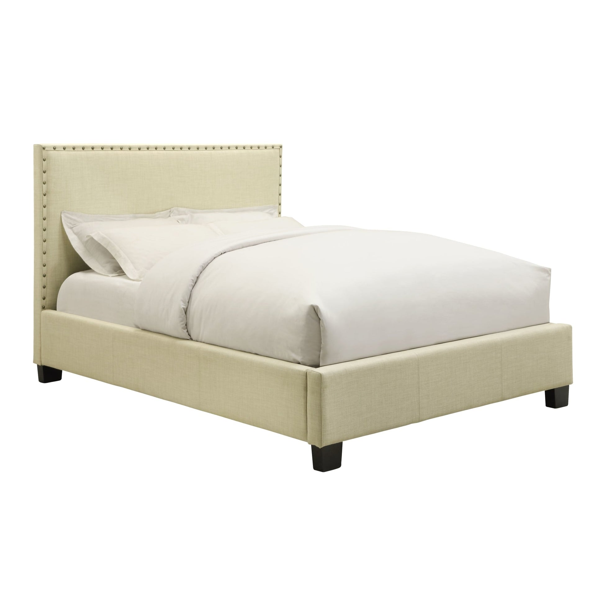 Modus Tavel Nailhead Upholstered Platform Bed in TumbleweedImage 4