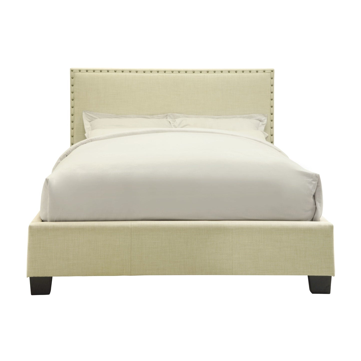 Modus Tavel Nailhead Upholstered Platform Bed in TumbleweedImage 5