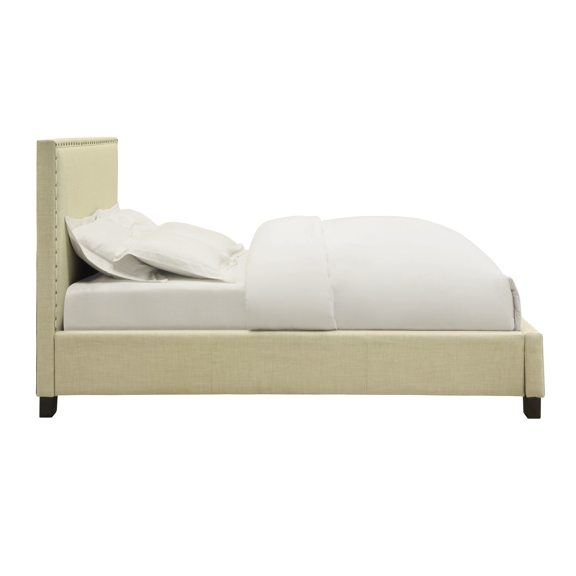 Modus Tavel Nailhead Upholstered Platform Bed in TumbleweedImage 6