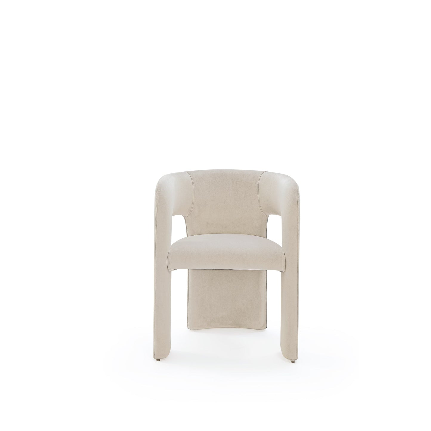 Modus Winston Fully Upholstered Arm Chair in Cream Velvet Image 1