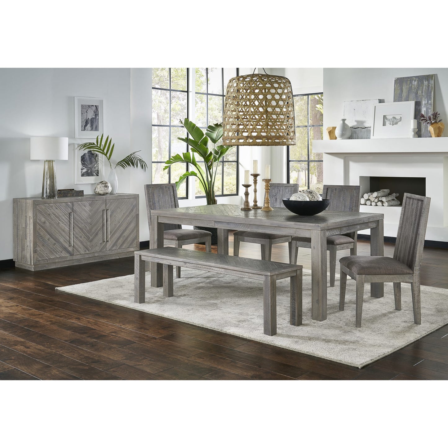Modus Alexandra Solid Wood Three Door Sideboard in Rustic LatteImage 1