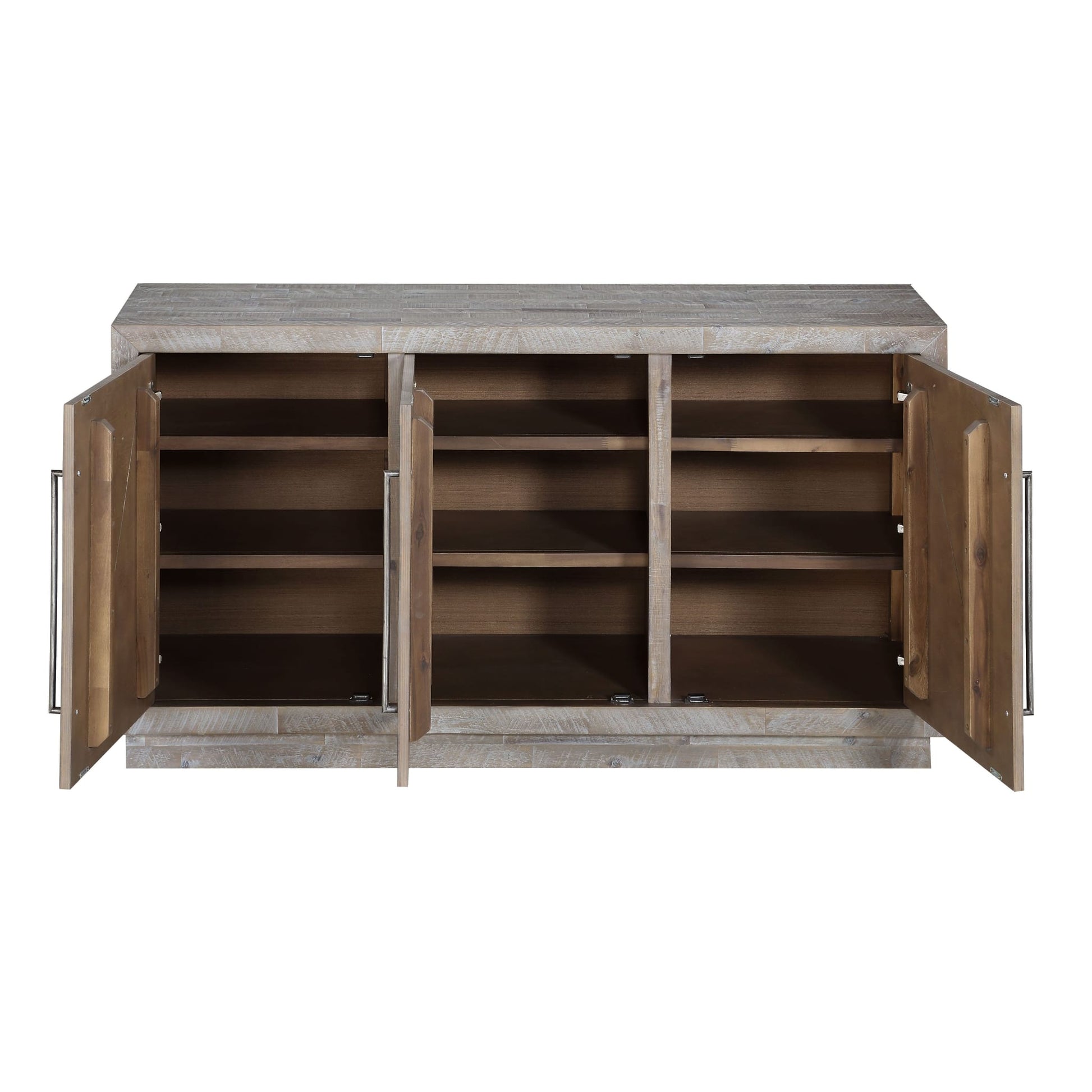 Modus Alexandra Solid Wood Three Door Sideboard in Rustic LatteImage 4