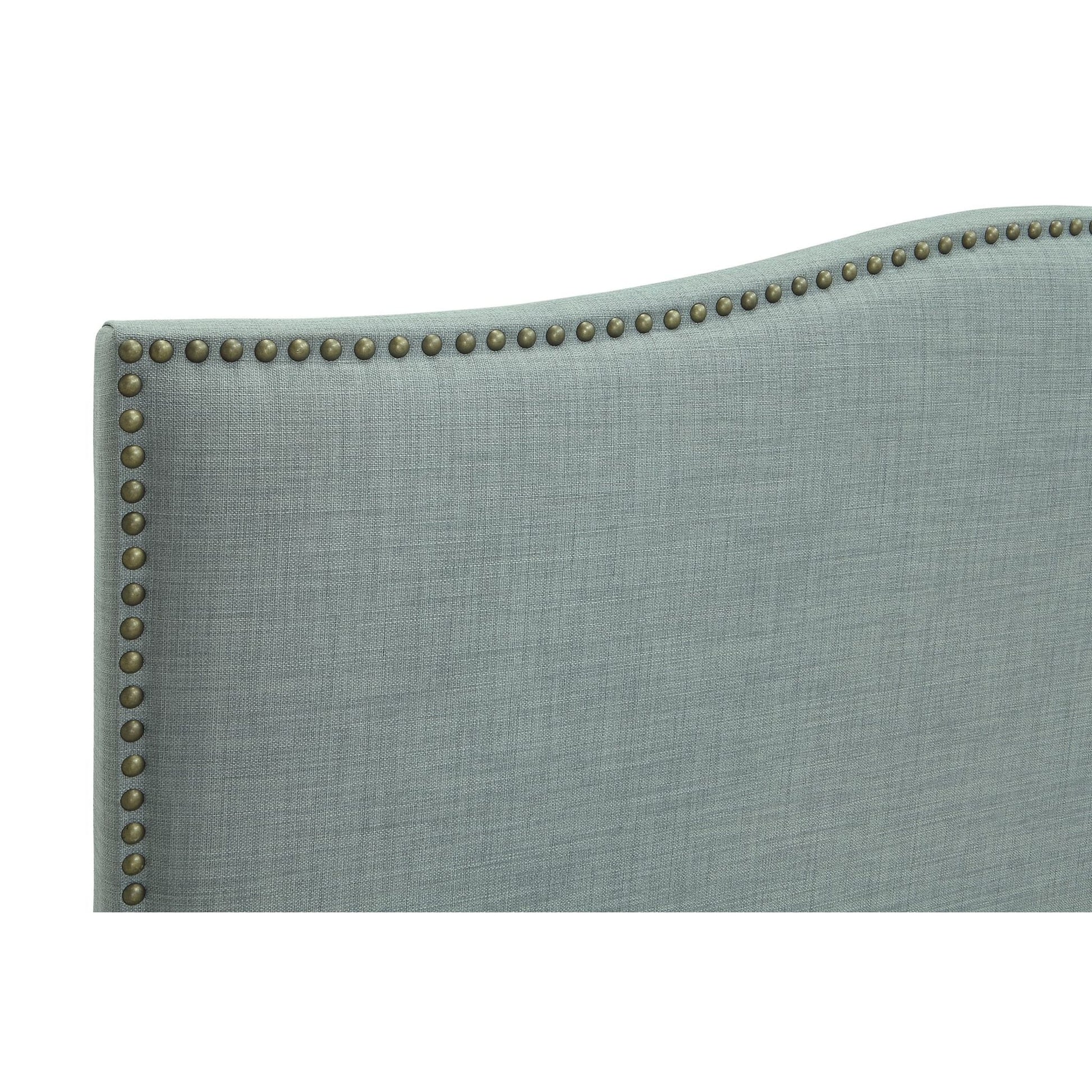 Modus Ariana Camelback Upholstered Headboard in Bluebird LinenImage 2