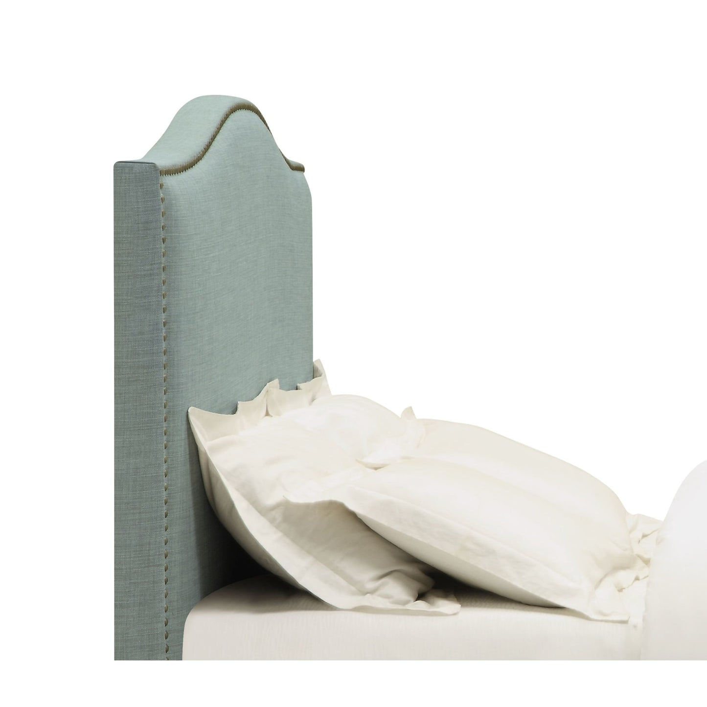Modus Ariana Camelback Upholstered Headboard in Bluebird LinenImage 6