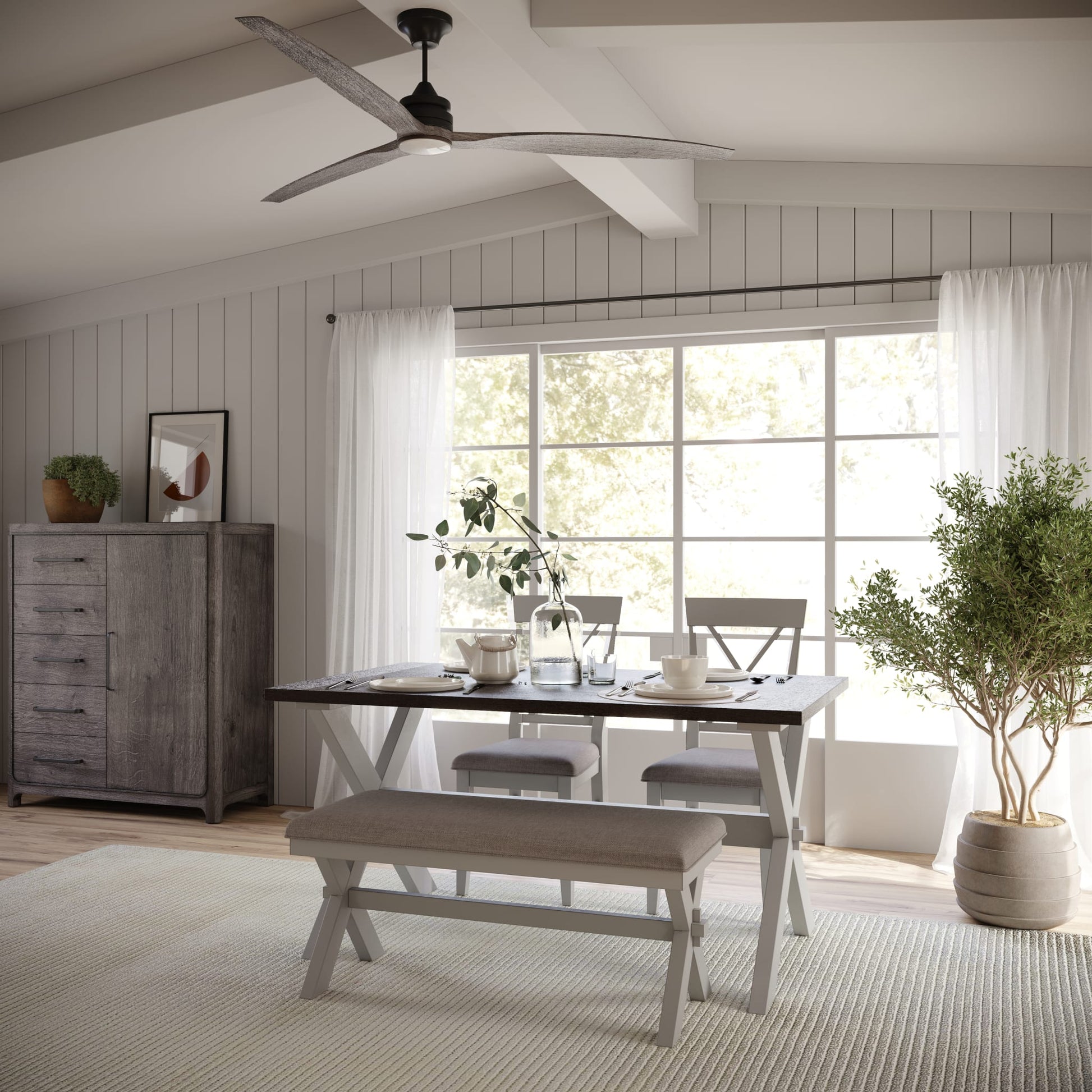 Modus Beauvoir Rectangular Wood Dining Table in Honey BunsImage 1