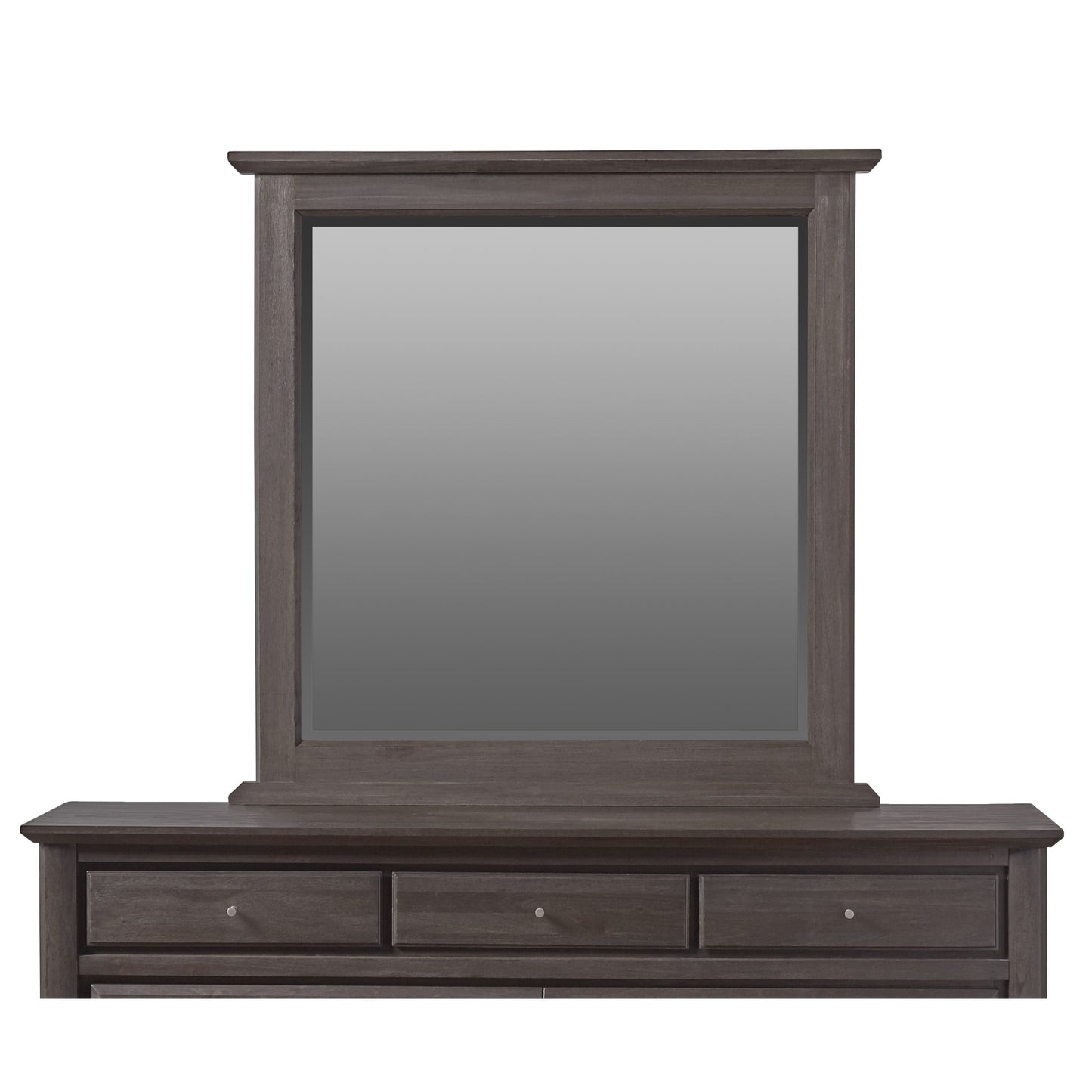 Modus City II Beveled Glass Mirror in Basalt GrayImage 1