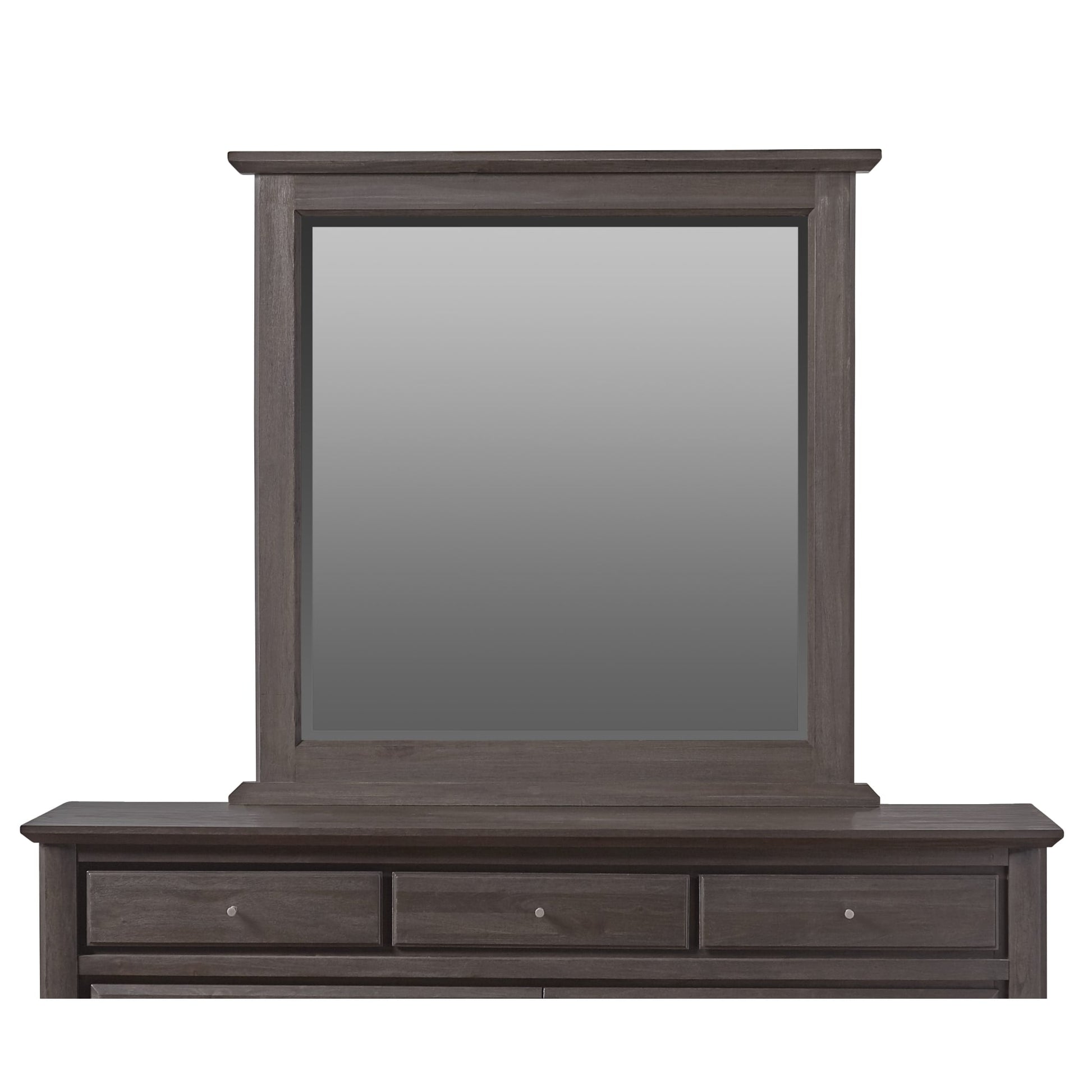 Modus City II Beveled Glass Mirror in Basalt GrayImage 1