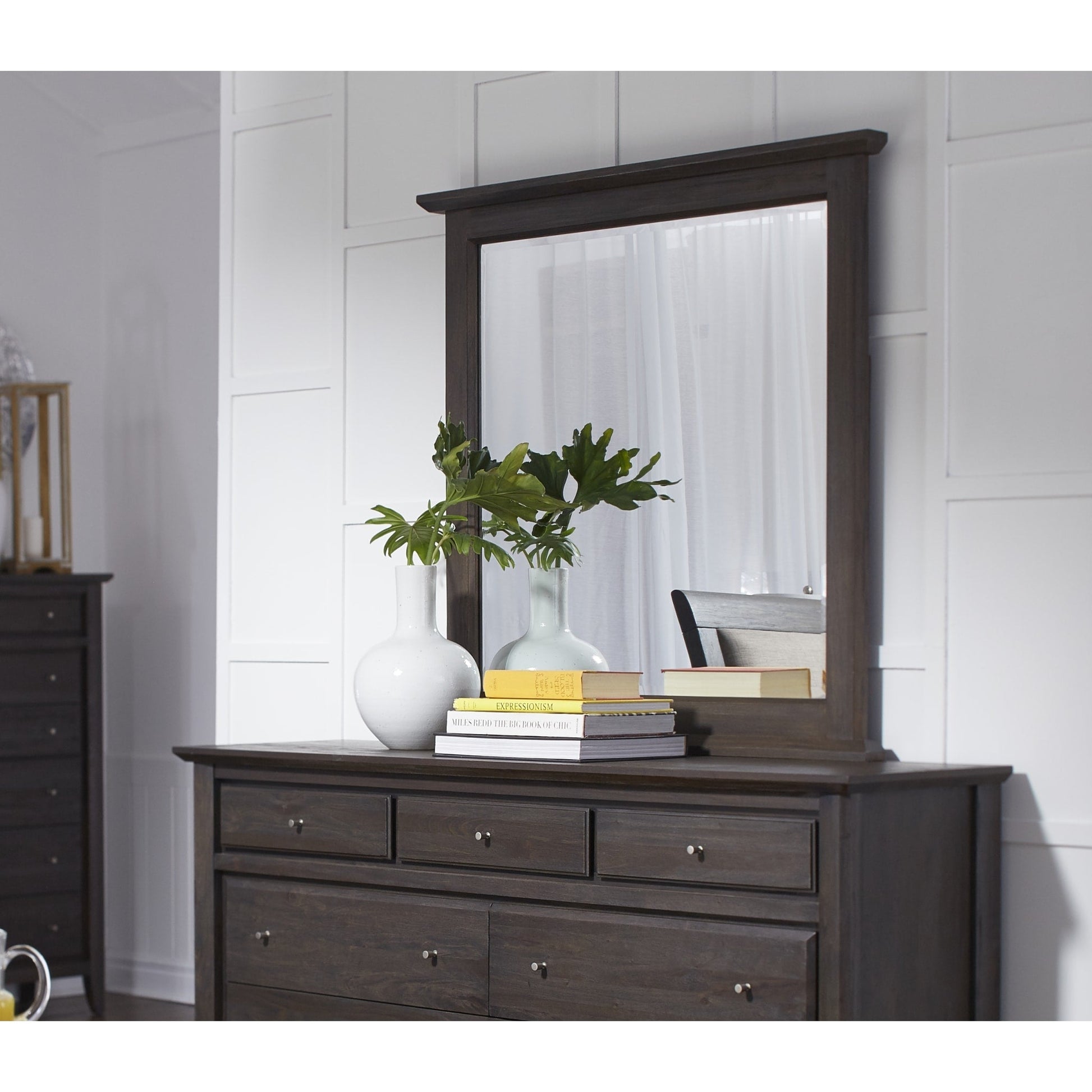 Modus City II Beveled Glass Mirror in Basalt GrayMain Image