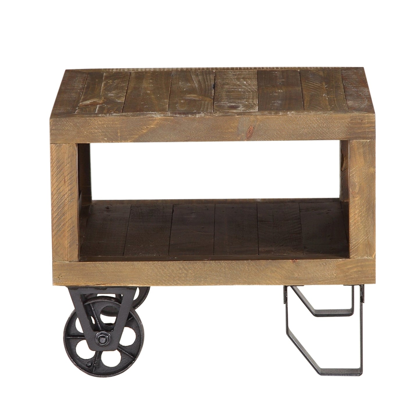 Modus Coalburn Reclaimed Wood Square Side Table in Russett BrownImage 2