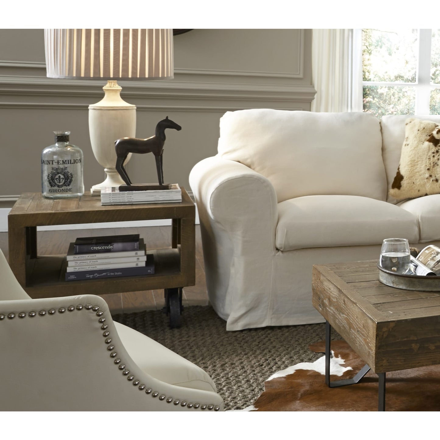 Modus Coalburn Reclaimed Wood Square Side Table in Russett BrownMain Image