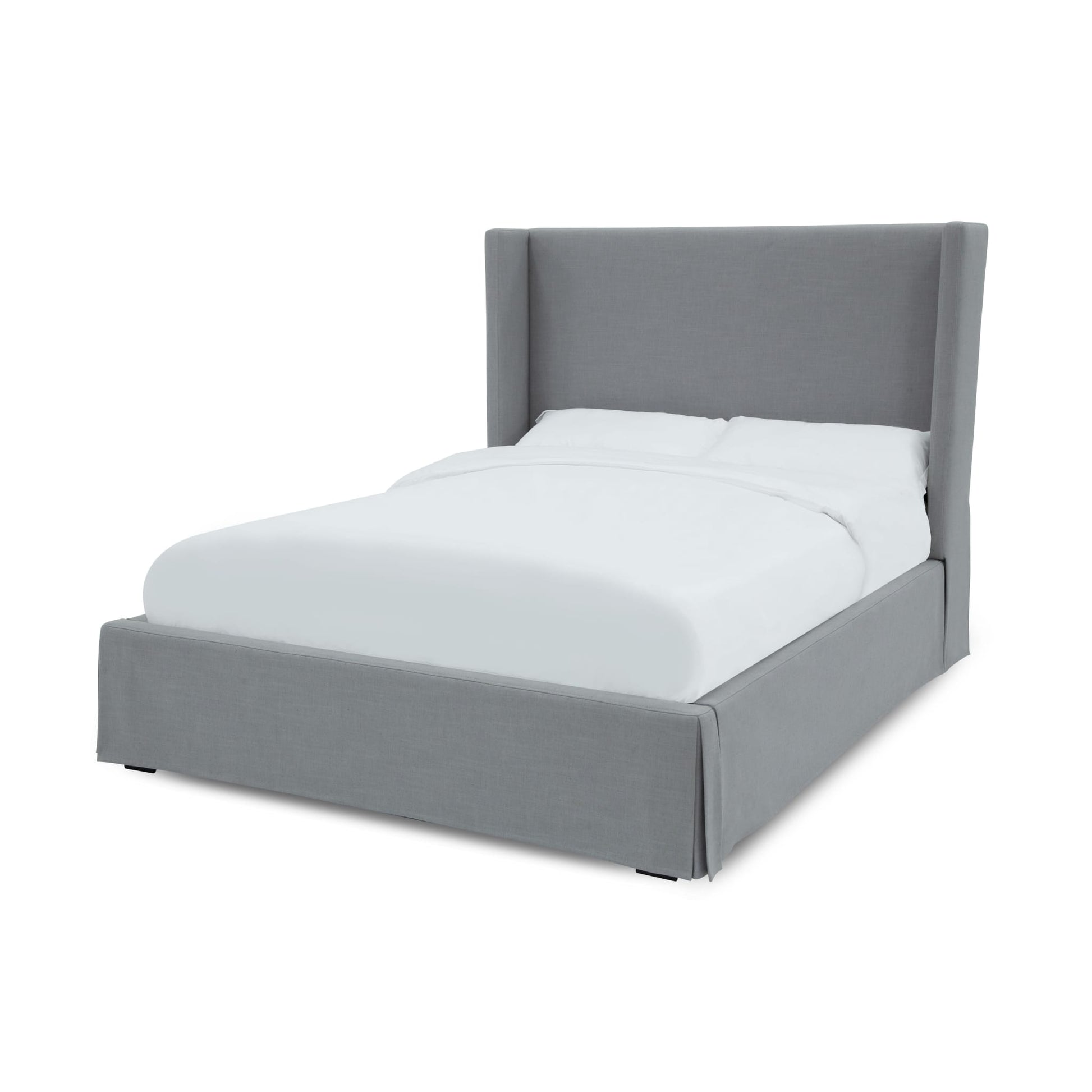 Modus Cresta Skirted Footboard Storage Panel Bed in FogImage 3