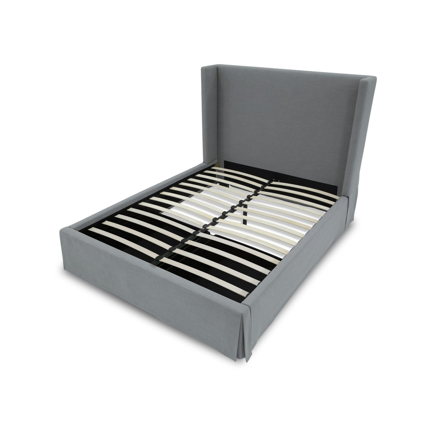 Modus Cresta Skirted Footboard Storage Panel Bed in FogImage 6