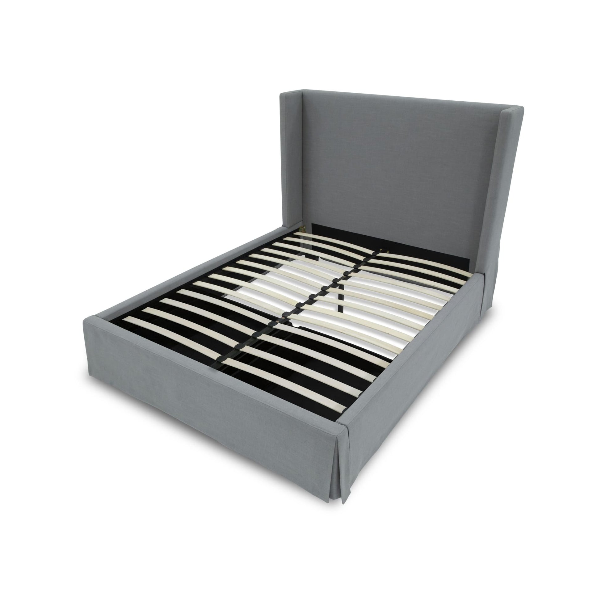 Modus Cresta Skirted Footboard Storage Panel Bed in FogImage 6