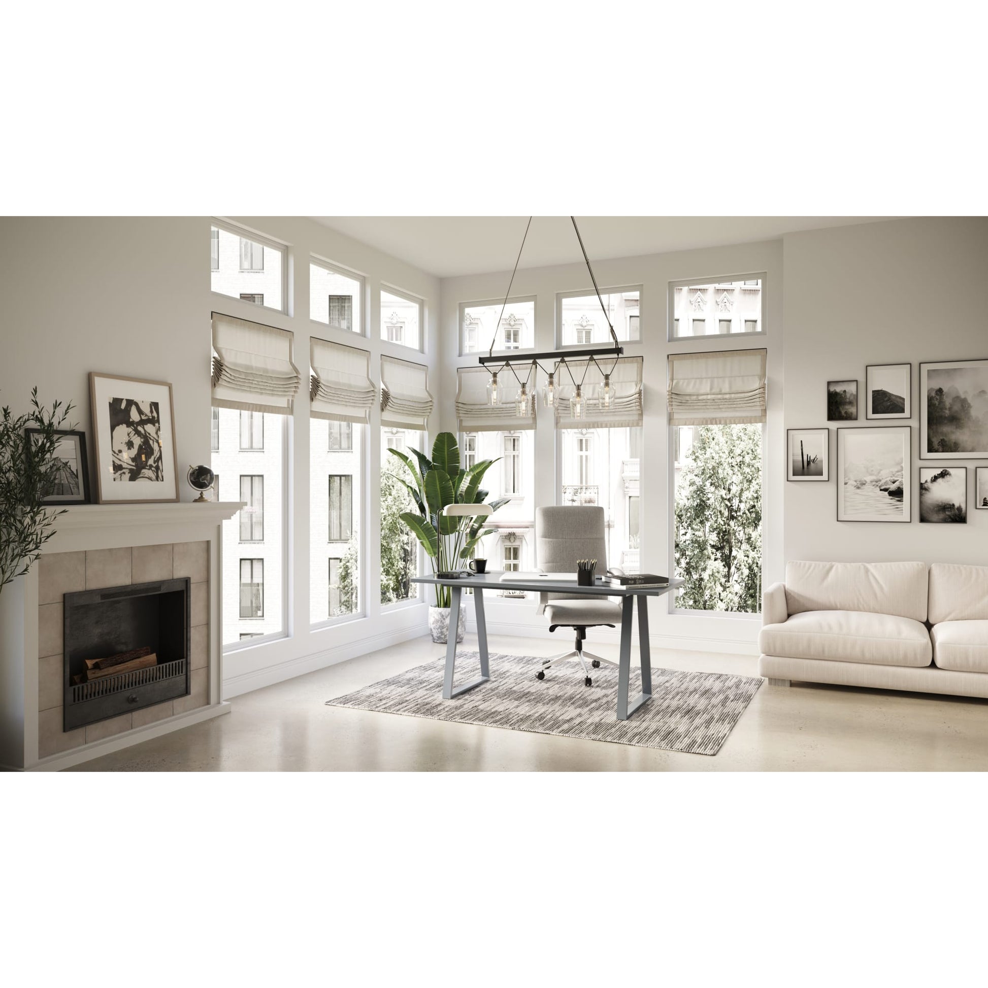 Modus Kauai Writing Desk in Cool Grey LacquerImage 1