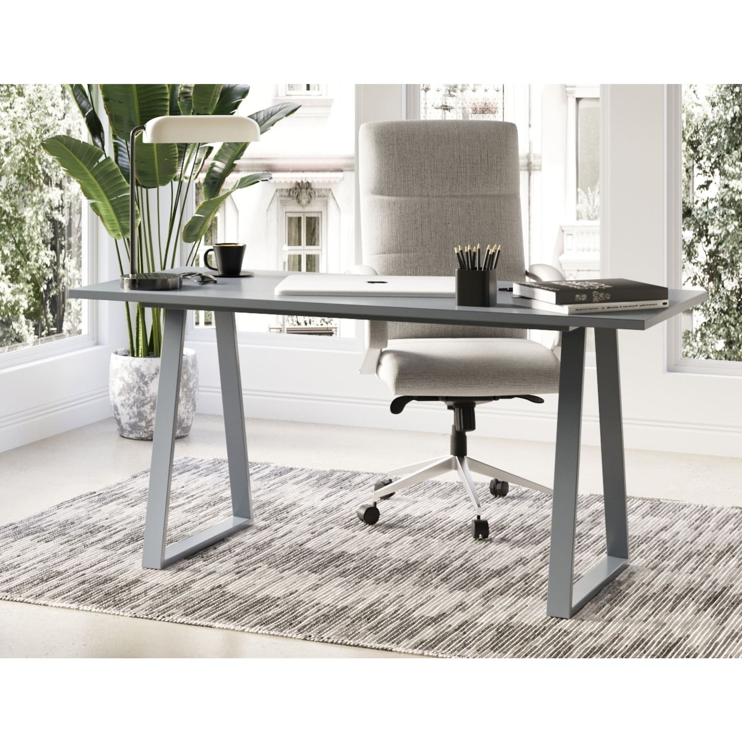 Modus Kauai Writing Desk in Cool Grey LacquerMain Image