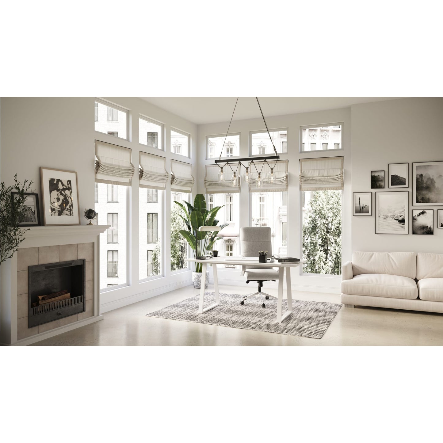 Modus Kauai Writing Desk in Glossy White LacquerImage 1