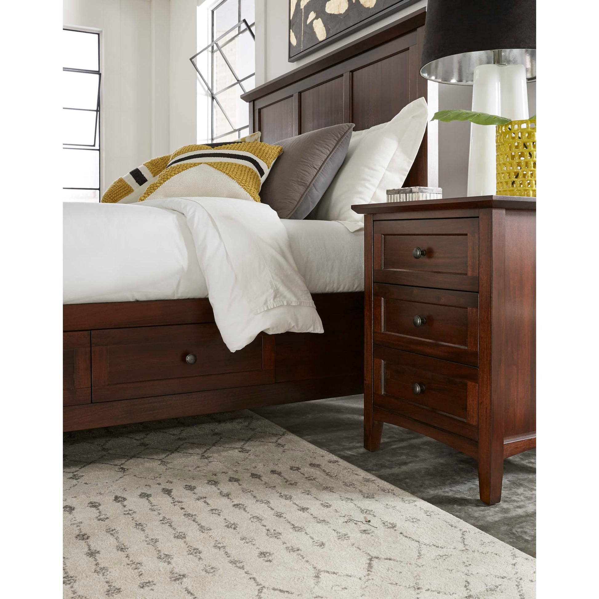 Modus Paragon Four Drawer Wood Storage Bed in TruffleImage 2