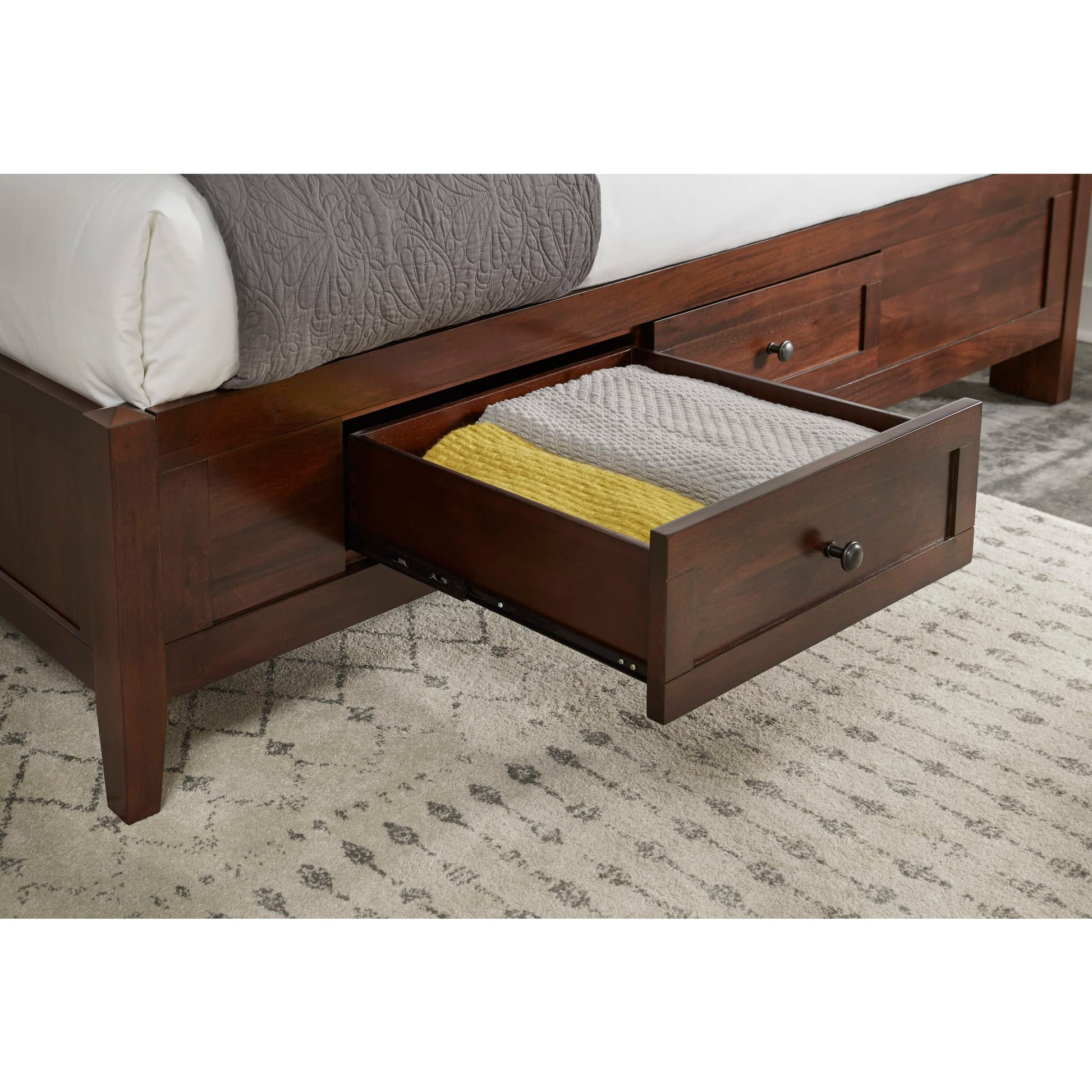 Modus Paragon Four Drawer Wood Storage Bed in TruffleImage 3